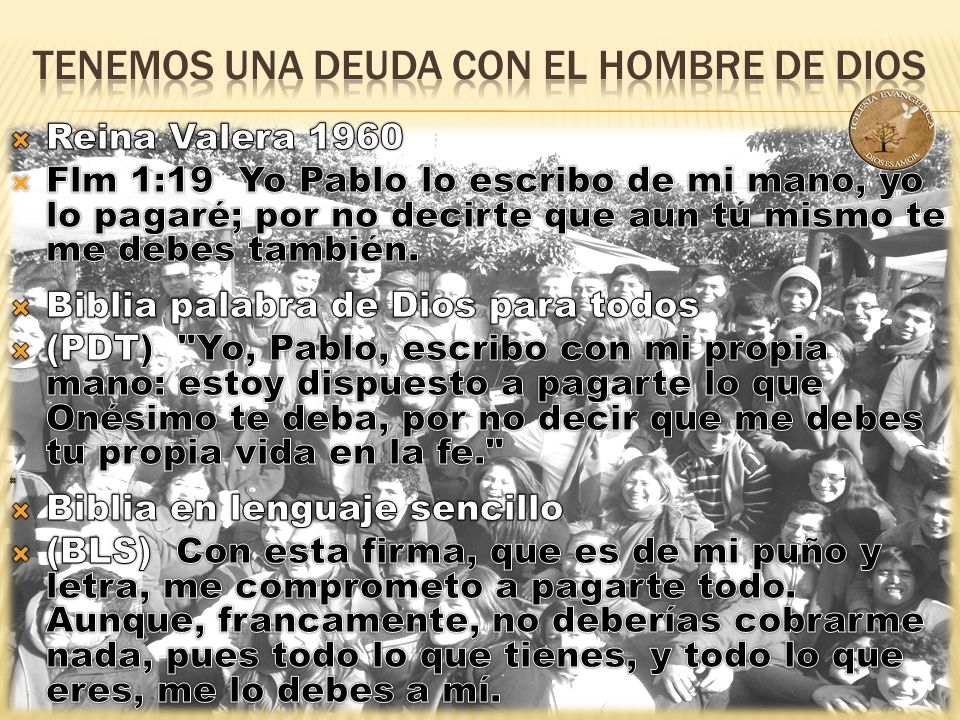 Tenemos una deuda con el hombre de Dios