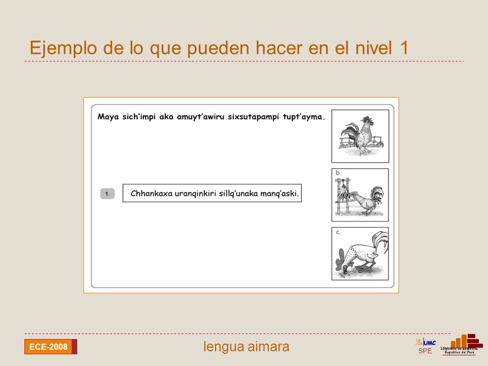 Ejemplo de lo que pueden hacer en el nivel 1