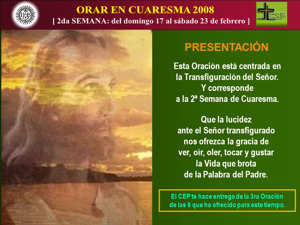 [ 2da SEMANA: del domingo 17 al sábado 23 de febrero ]