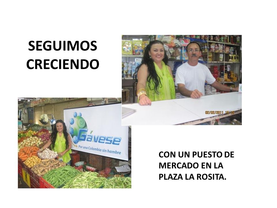 SEGUIMOS CRECIENDO CON UN PUESTO DE MERCADO EN LA PLAZA LA ROSITA.