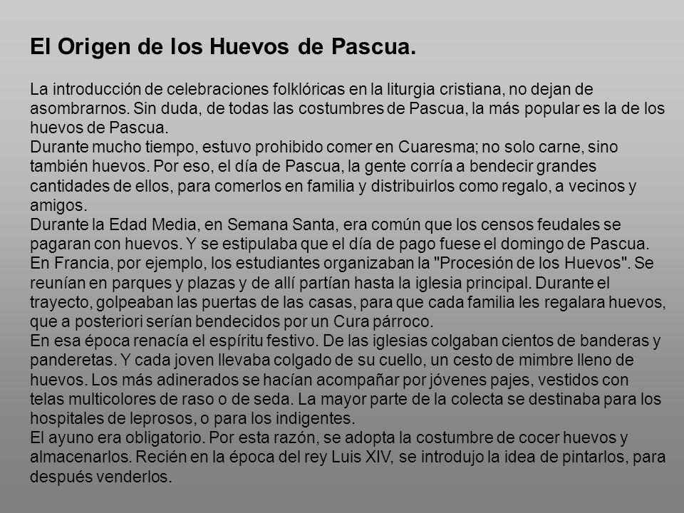 El Origen de los Huevos de Pascua.