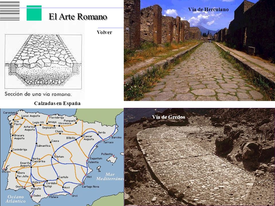 El Arte Romano Vía de Herculano Volver Calzadas en España