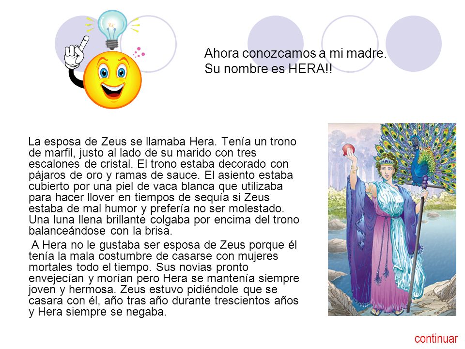 Ahora conozcamos a mi madre. Su nombre es HERA!!