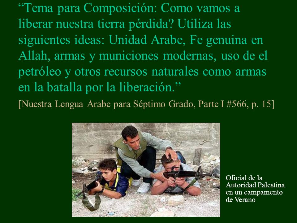 Tema para Composición: Como vamos a liberar nuestra tierra pérdida