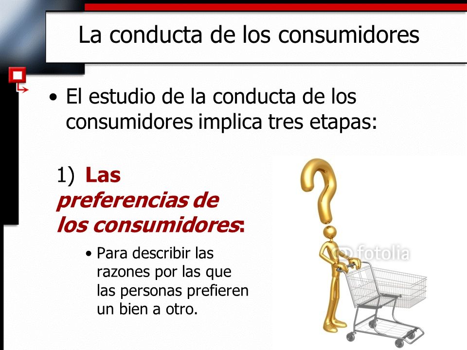 La conducta de los consumidores