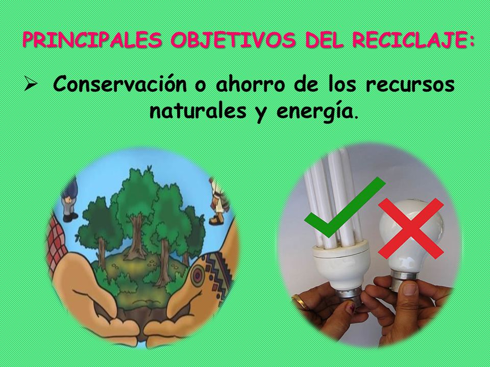 Conservación o ahorro de los recursos naturales y energía.