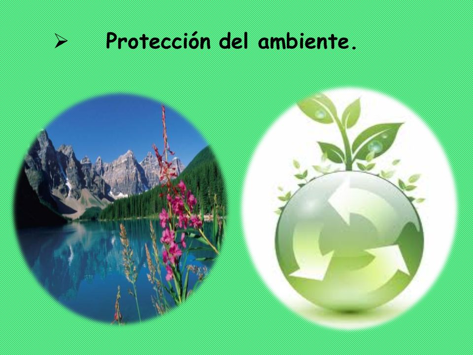 Protección del ambiente.
