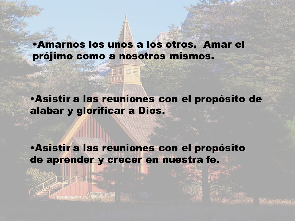 Amarnos los unos a los otros. Amar el prójimo como a nosotros mismos.