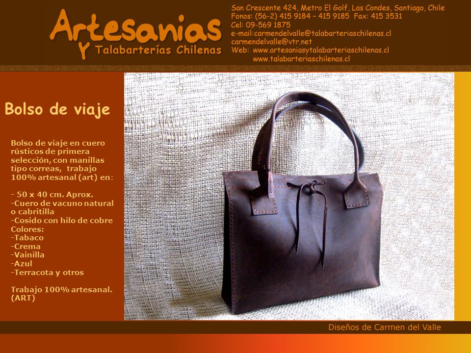 Bolso de viaje Bolso de viaje en cuero rústicos de primera selección, con manillas. tipo correas, trabajo.