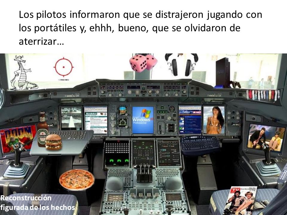 Los pilotos informaron que se distrajeron jugando con los portátiles y, ehhh, bueno, que se olvidaron de aterrizar…