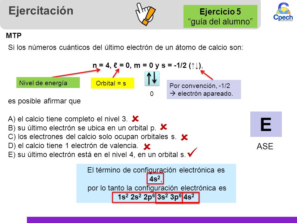 E      Ejercitación Ejercicio 5 guía del alumno ASE MTP