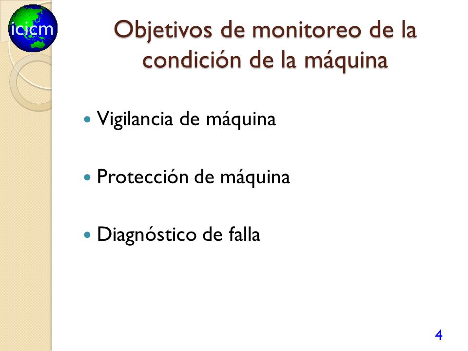 Objetivos de monitoreo de la condición de la máquina