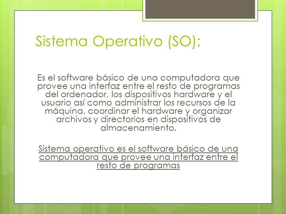 Sistema Operativo (SO):