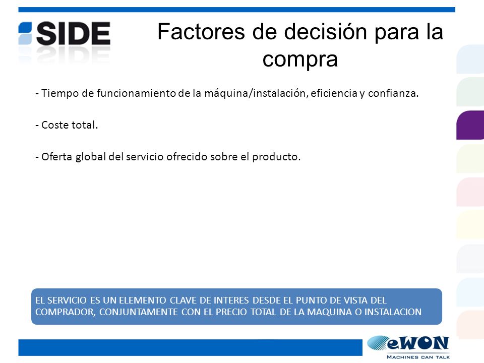 Factores de decisión para la compra