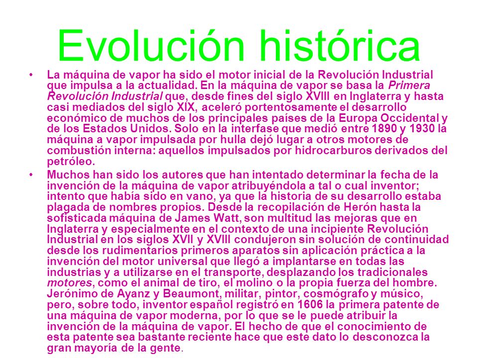 Evolución histórica