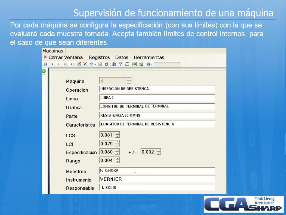 Supervisión de funcionamiento de una máquina