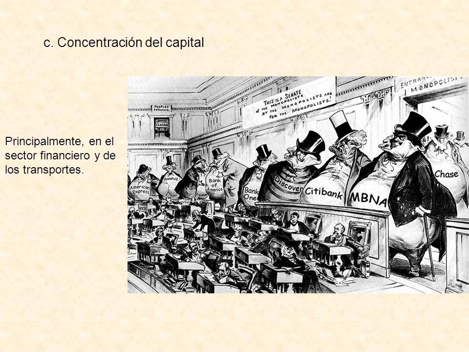 c. Concentración del capital
