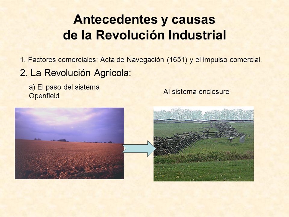 Antecedentes y causas de la Revolución Industrial