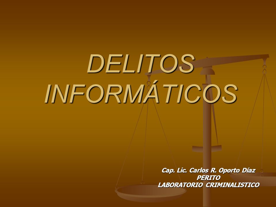 Cap. Lic. Carlos R. Oporto Díaz PERITO LABORATORIO CRIMINALISTICO