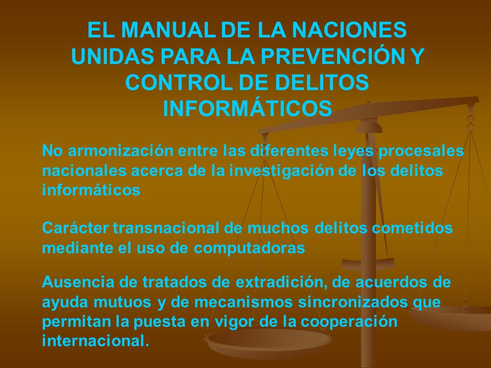 EL MANUAL DE LA NACIONES UNIDAS PARA LA PREVENCIÓN Y CONTROL DE DELITOS INFORMÁTICOS