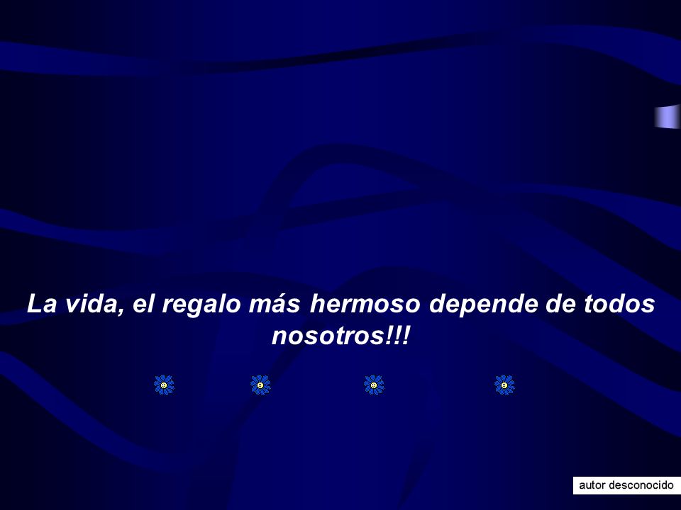 La vida, el regalo más hermoso depende de todos nosotros!!!