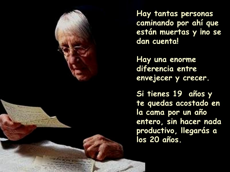 Hay tantas personas caminando por ahí que están muertas y ¡no se dan cuenta!