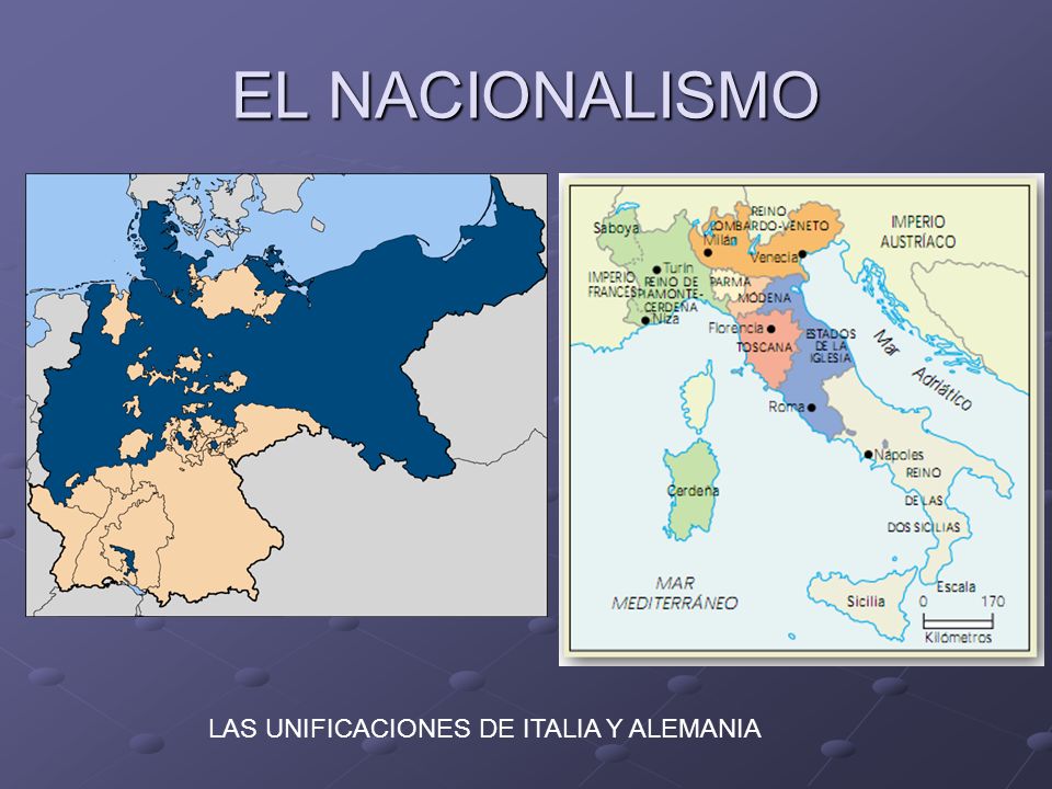 EL NACIONALISMO LAS UNIFICACIONES DE ITALIA Y ALEMANIA