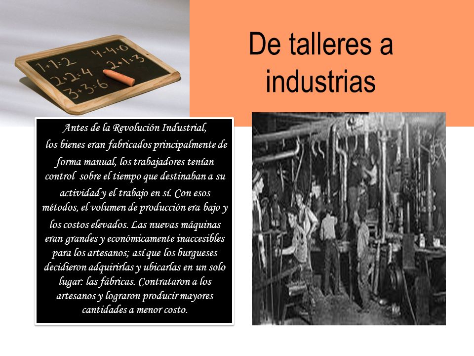 De talleres a industrias