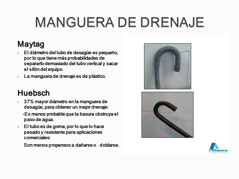 MANGUERA DE DRENAJE Maytag Huebsch