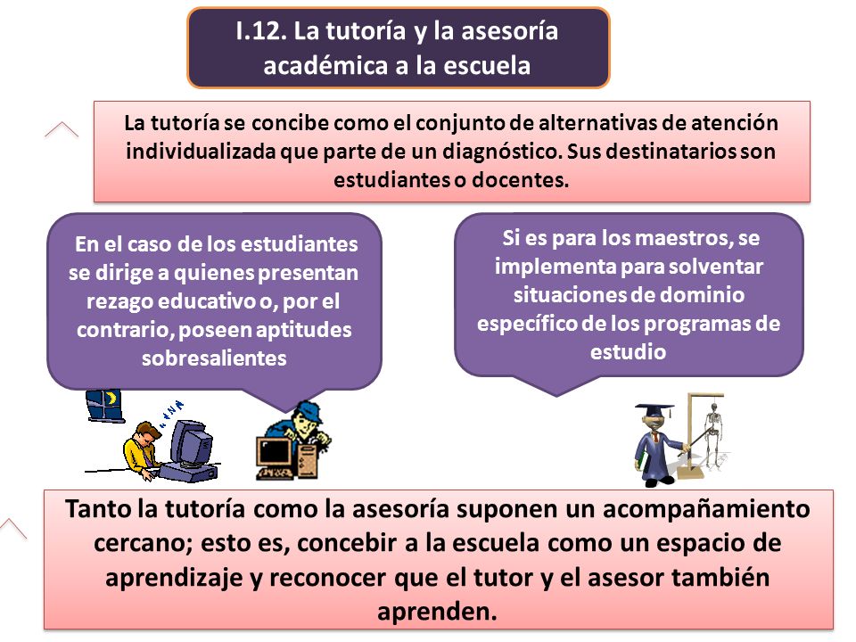 I.12. La tutoría y la asesoría académica a la escuela