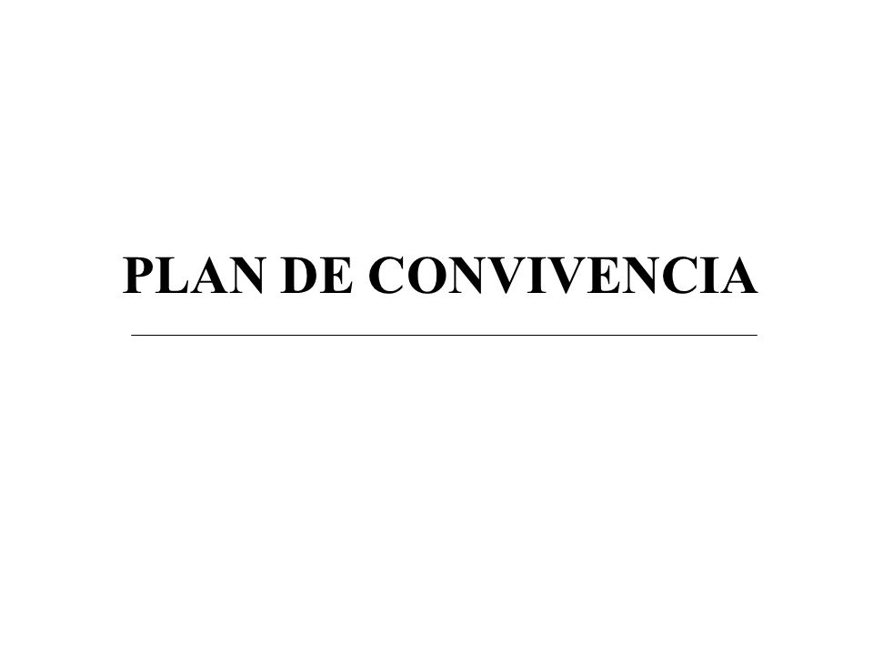 PLAN DE CONVIVENCIA