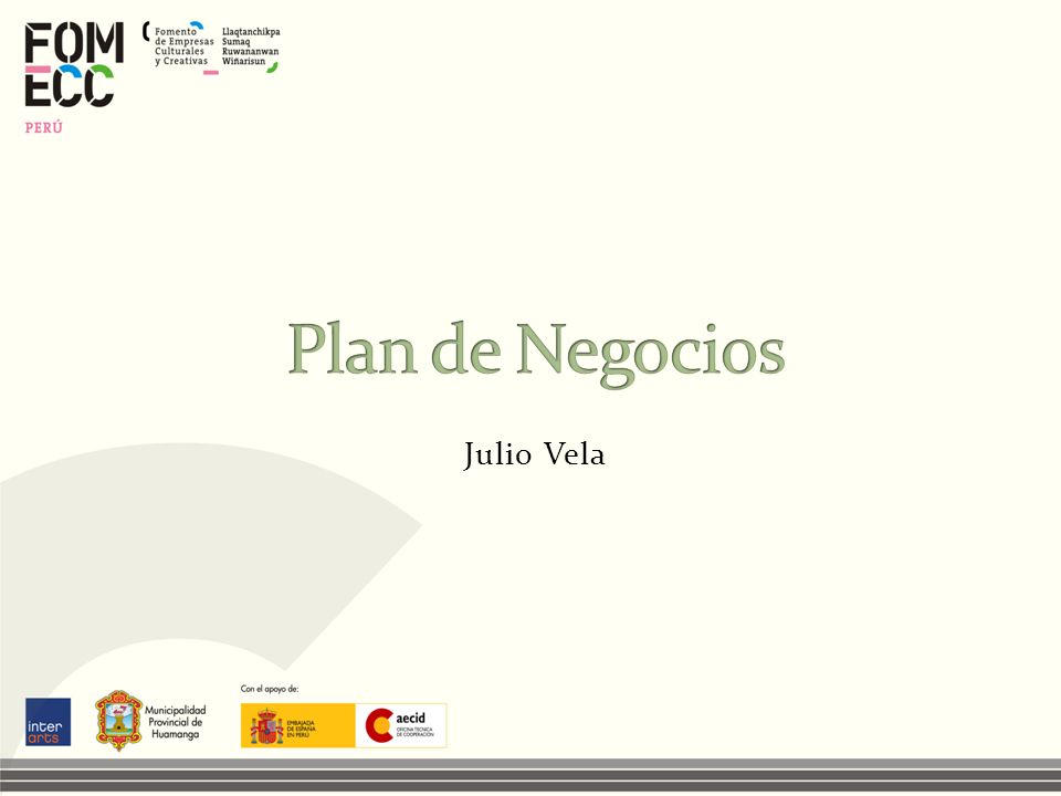 Plan de Negocios Julio Vela