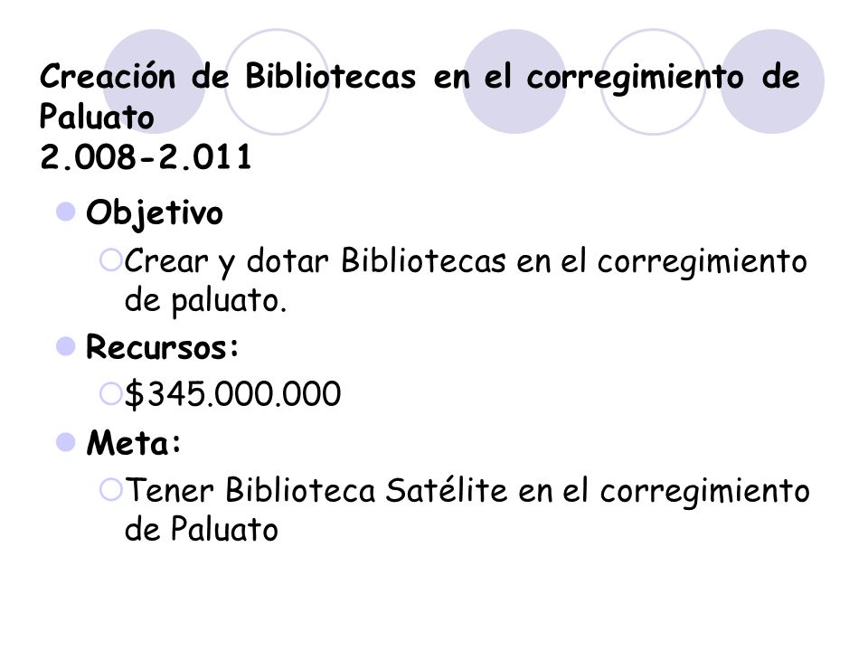 Creación de Bibliotecas en el corregimiento de Paluato