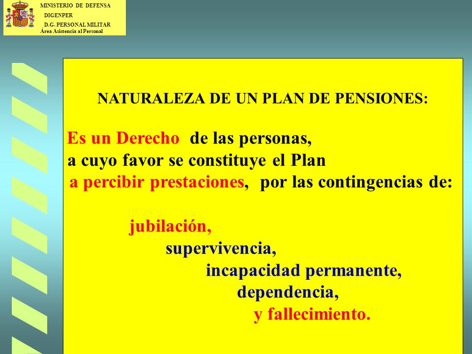 Es un Derecho de las personas, a cuyo favor se constituye el Plan