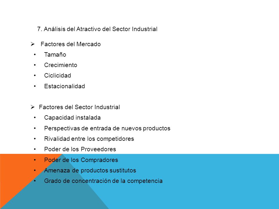7. Análisis del Atractivo del Sector Industrial