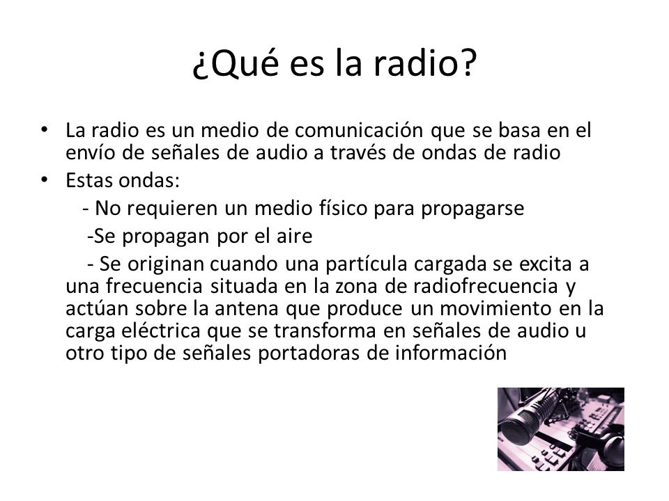 LA RADIO: MEDIO DE COMUNICACIÓN - ppt descargar