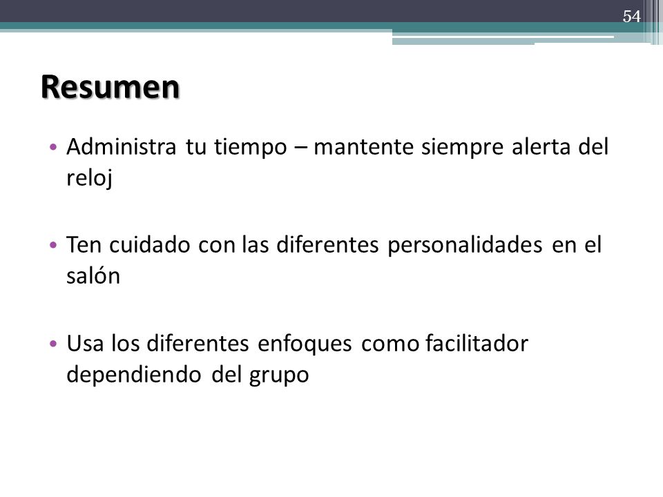 Resumen Administra tu tiempo – mantente siempre alerta del reloj
