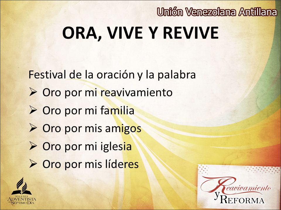 ORA, VIVE Y REVIVE Festival de la oración y la palabra