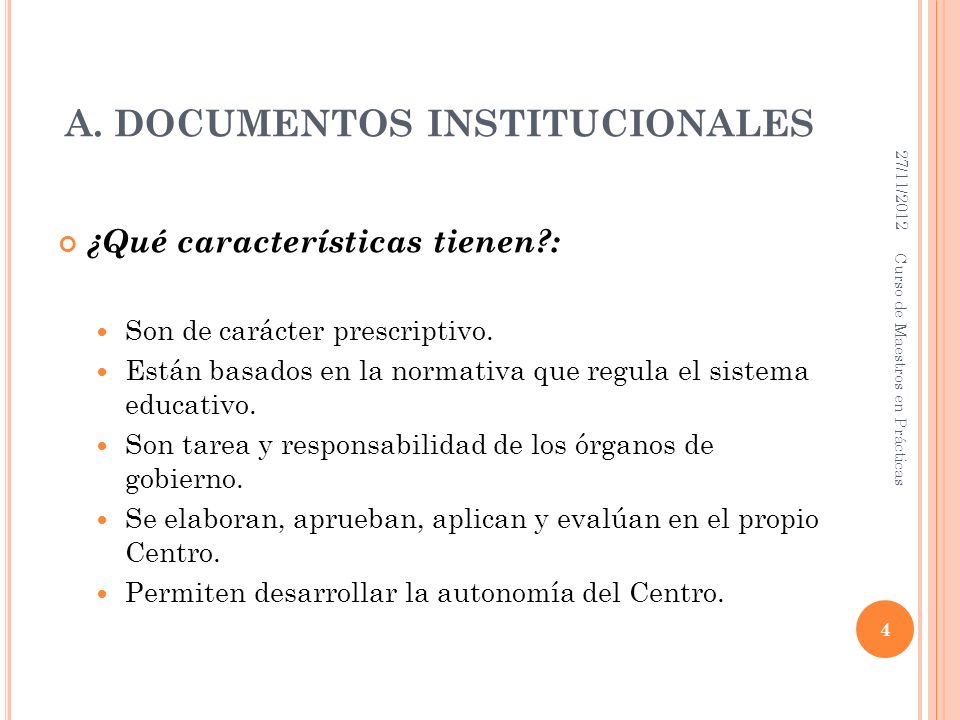 A. DOCUMENTOS INSTITUCIONALES