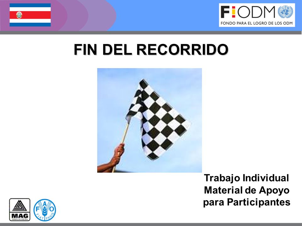 FIN DEL RECORRIDO Trabajo Individual Material de Apoyo