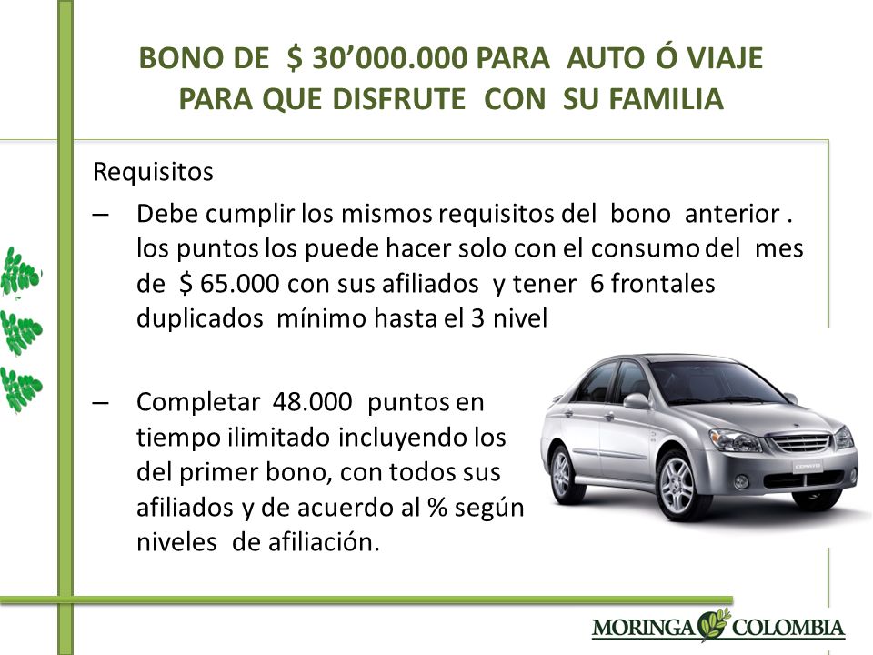 BONO DE $ 30’ PARA AUTO Ó VIAJE PARA QUE DISFRUTE CON SU FAMILIA