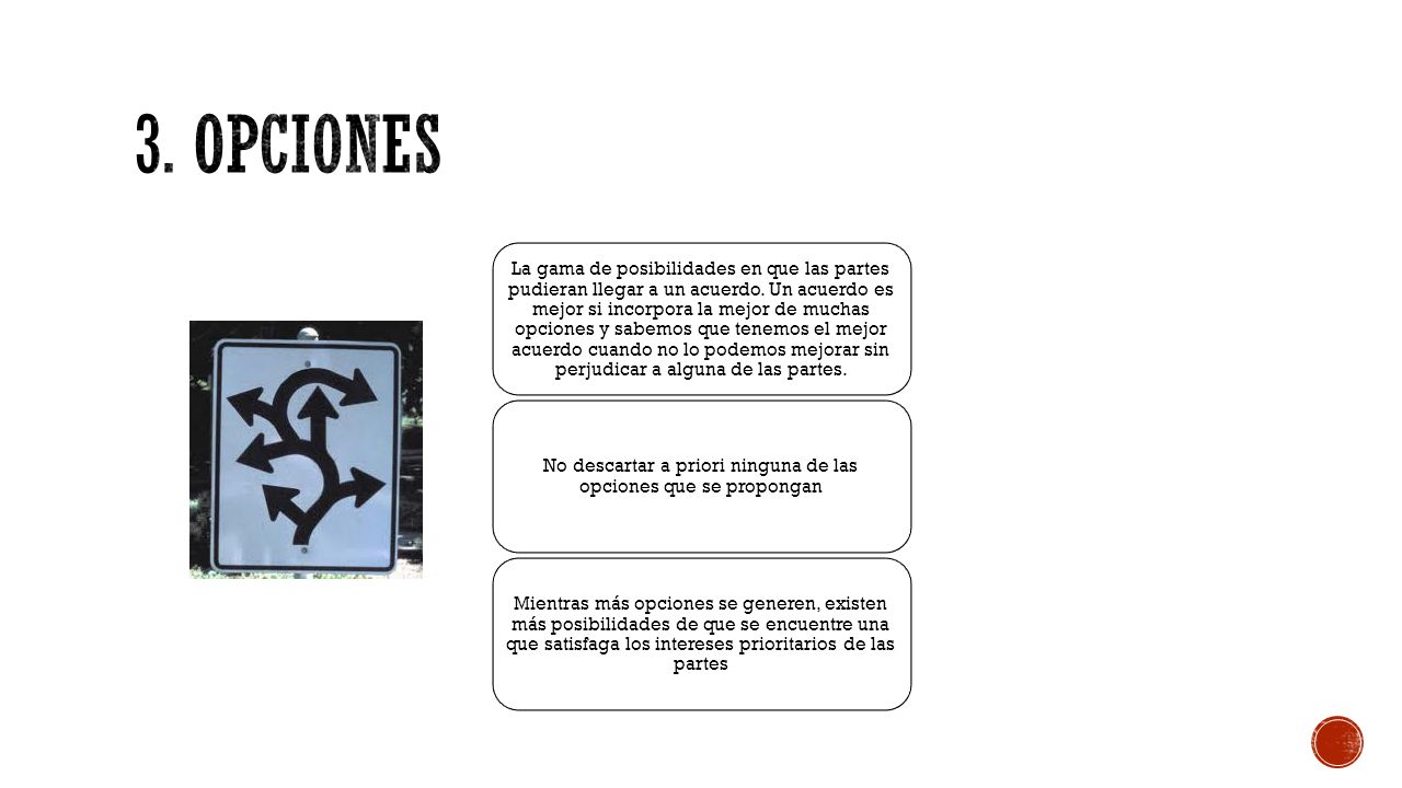 No descartar a priori ninguna de las opciones que se propongan