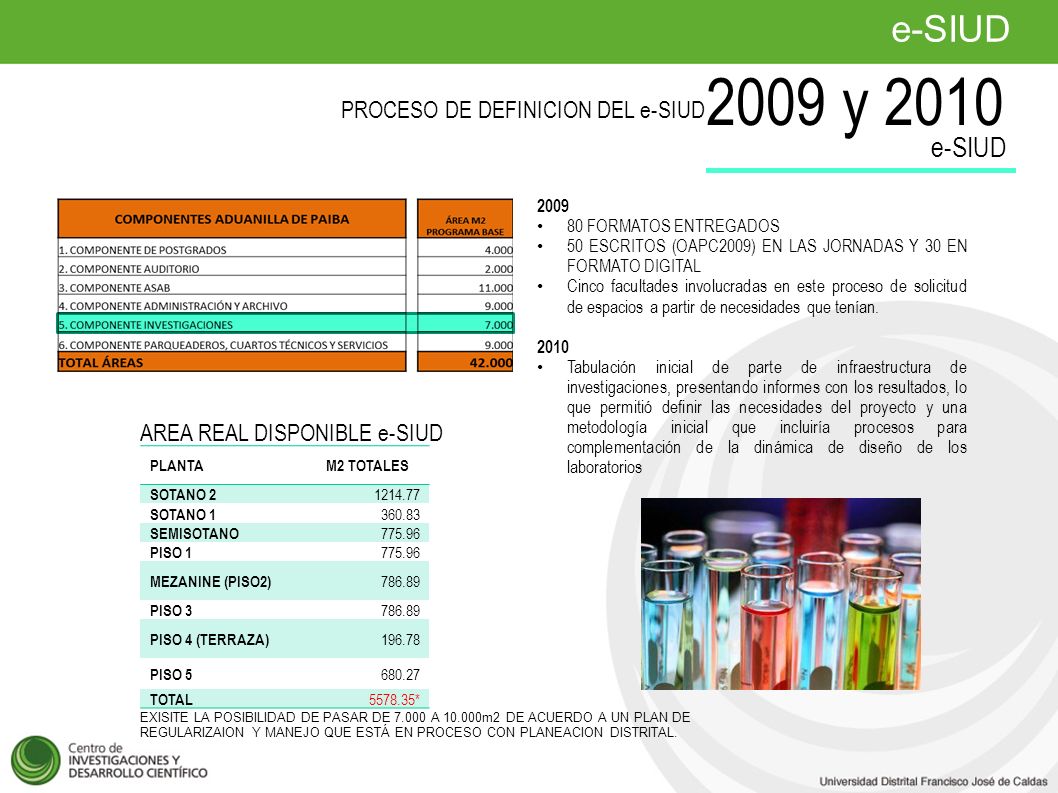 2009 y 2010 e-SIUD e-SIUD PROCESO DE DEFINICION DEL e-SIUD