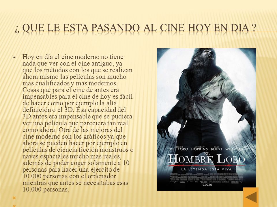 ¿ QUE LE ESTA PASANDO AL CINE HOY EN DIA