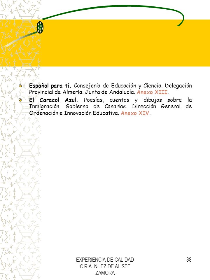 EXPERIENCIA DE CALIDAD C.R.A. NUEZ DE ALISTE ZAMORA