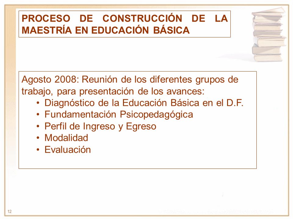 PROCESO DE CONSTRUCCIÓN DE LA MAESTRÍA EN EDUCACIÓN BÁSICA