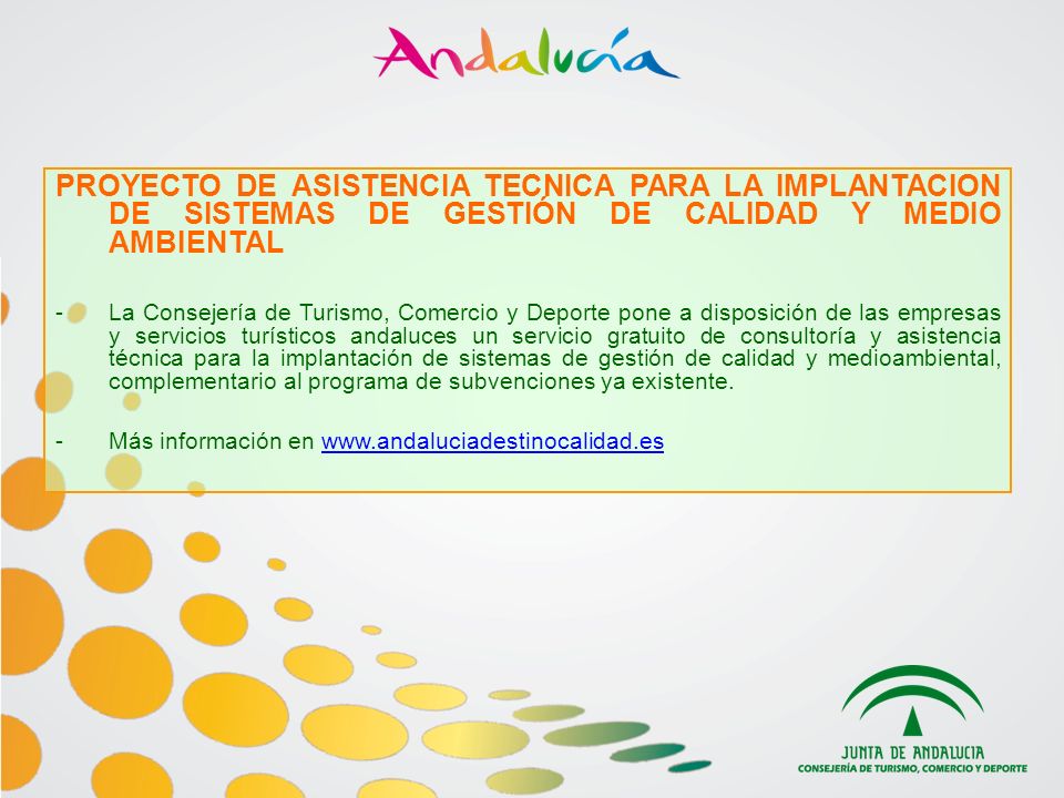 PROYECTO DE ASISTENCIA TECNICA PARA LA IMPLANTACION DE SISTEMAS DE GESTIÓN DE CALIDAD Y MEDIO AMBIENTAL