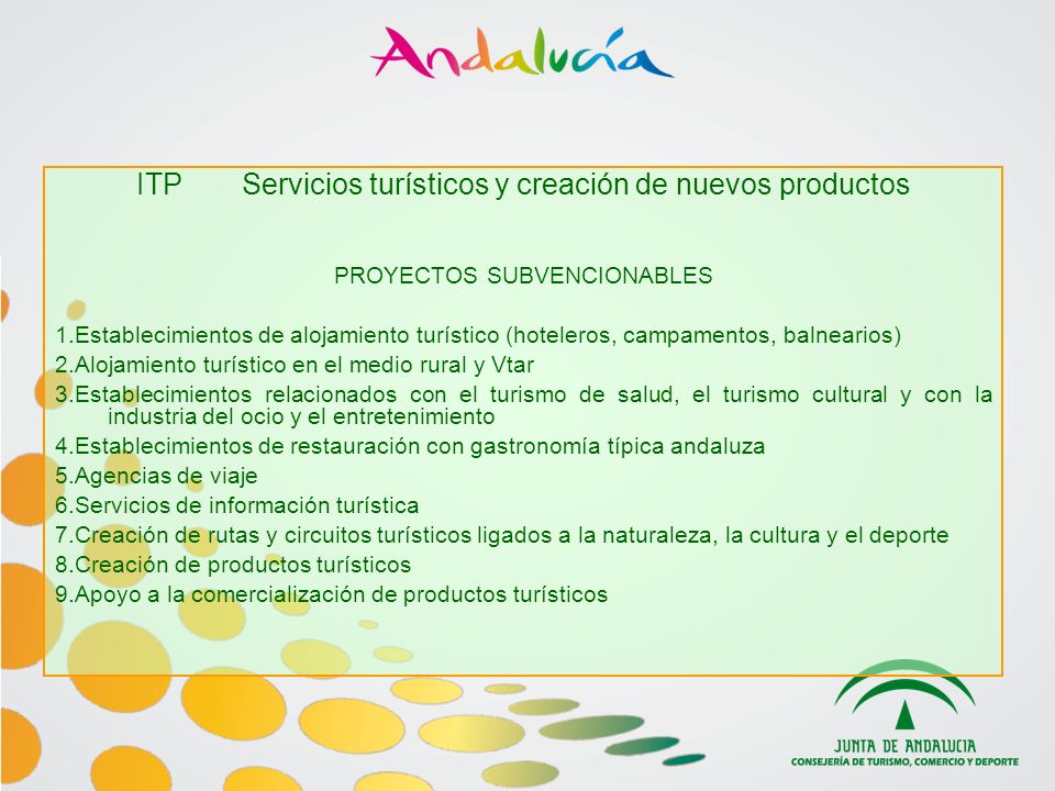 ITP Servicios turísticos y creación de nuevos productos