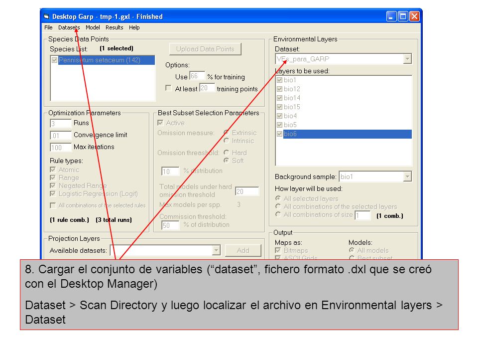 8. Cargar el conjunto de variables ( dataset , fichero formato