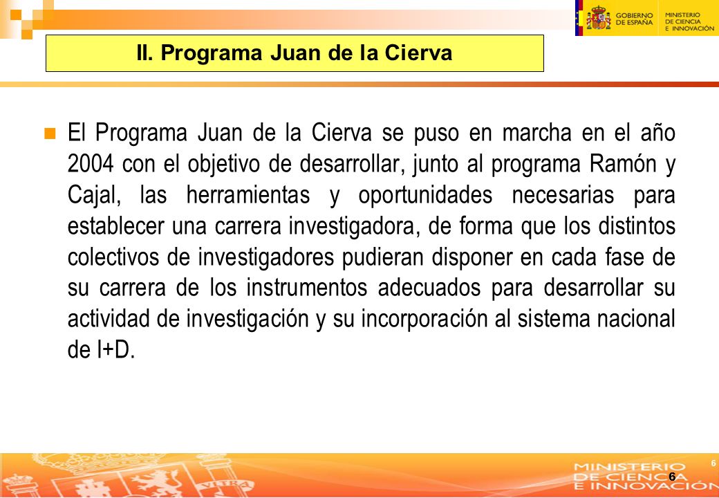 II. Programa Juan de la Cierva